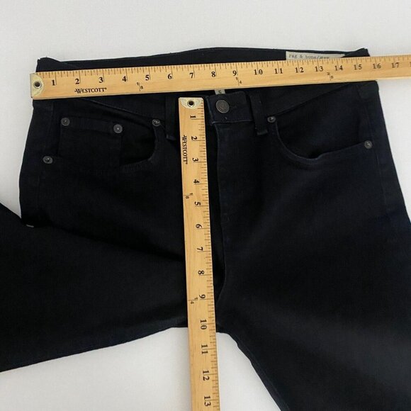Rag & Bone High Rise Skinny Jeans in Black Coal Size 31 - Picture 9 of 12